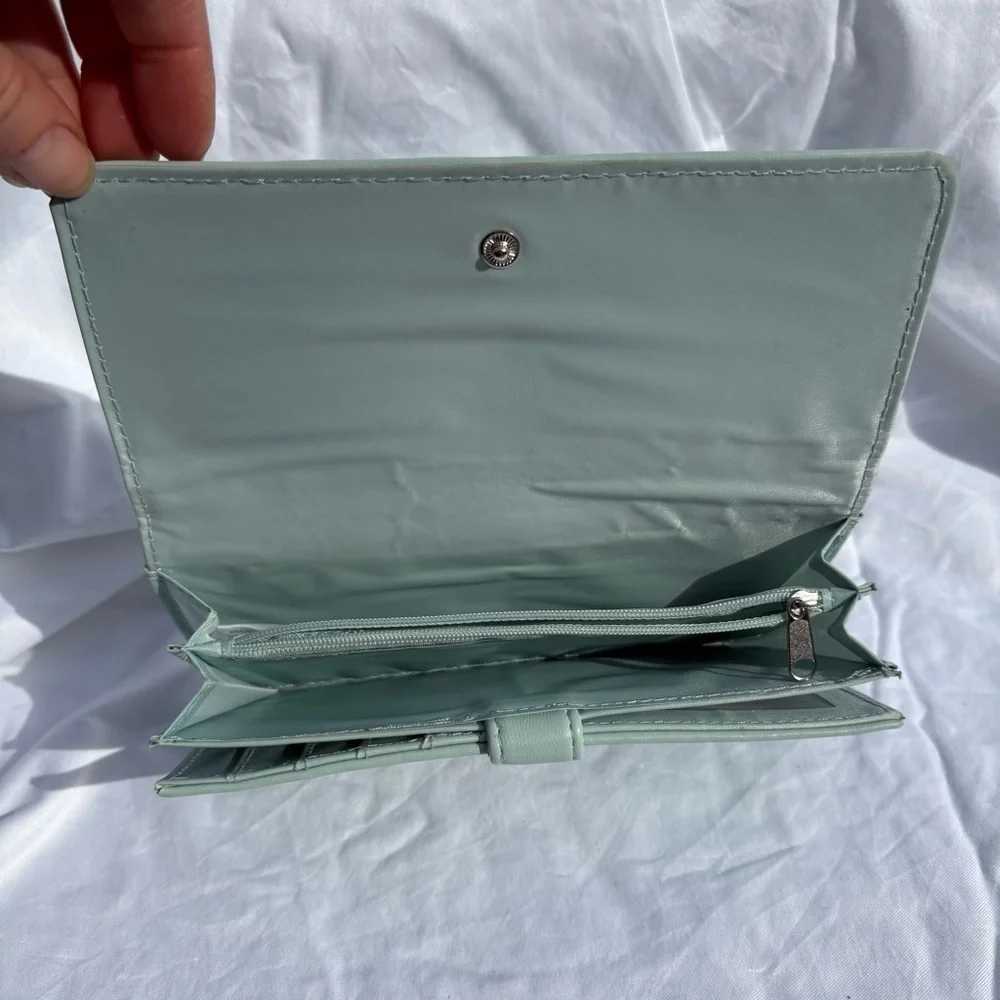 Green Wallet with Infinity Clasp